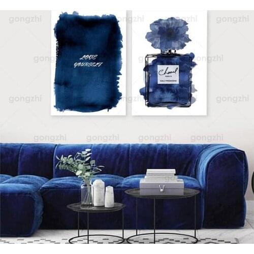 Indigo Canvas Art Poster Wall Hd Beautiful Decorative Painting Coffee Shop Jeans Shop Home Customizable Modern Printing Painting