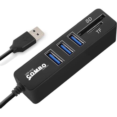 JDL-HSD8/JDL-HSD5 USB Hub Combo 3/6 USB 2.0 High Speed Mini 2 In 1 SD TF Card Reader USB 2.0 HUB Splitter for Laptop Computer