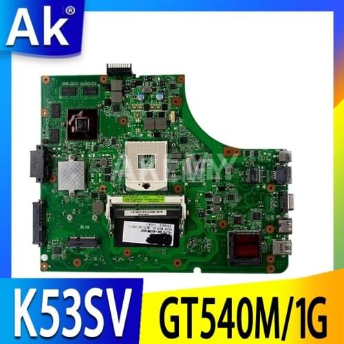 K53SV Motherboard For ASUS K53SC X53S K53SV K53SM GT540M Laptop Motherboard Tested 100% work original Mainboard