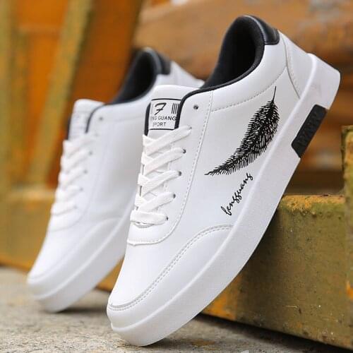 2021 New Men Casual Fashion Shoes Breathable Male feather Print Shoes Outdoor Flats Shoes Sneakers