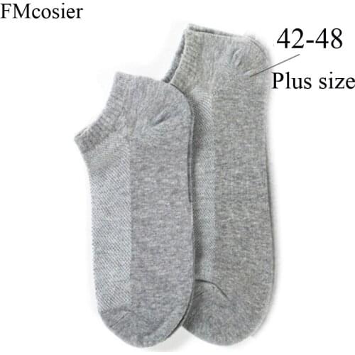 10 Pairs High Quality Summer Fashions Cotton No Show Breathable Ankle Boat Mesh Socks for Mens White Gray Black Socken