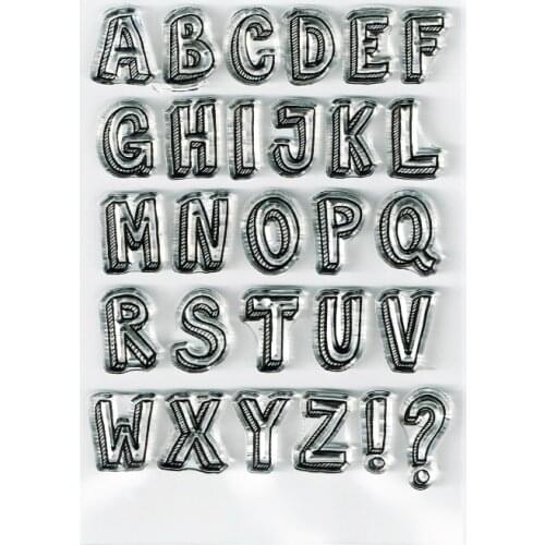 Letter Clear Stamps Alphabet Uppercase Stmaps Journal Scrapbook Decoration Stamps