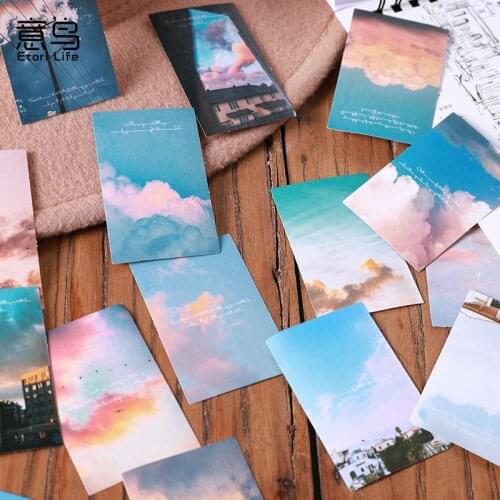 30 Pcs Vintage Scrapbook Paper Stickers Clouds And Sky Old Time Memory Washi Paper Stickers Pack For Junk Journaling Projects
