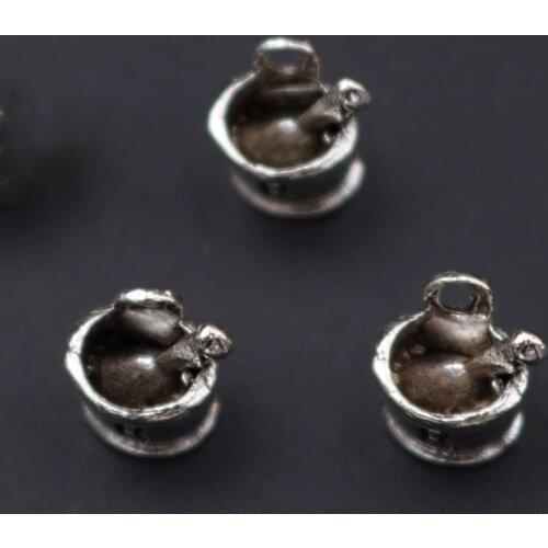 Mortar And Pestle Charm, RX Charm, Prescription Charm, Medical Charm, Doctor Charm, Pharmacist Charm, Silver Color Charm 10pcs