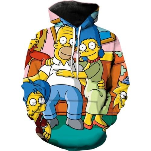 Mens Hoodies cartoon sweatshirt 3D printing comics hoodie autumn new streetwear Men Casual Clothes Long Sleeve Pullovers