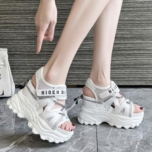 Women Gladiator Sandals 2021 Summer Designers Open Toe Buckle Strap Shoes Sexy 11cm High Heels Sandal Casual Woman Wedges Shoes