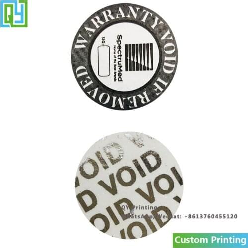 1000pcs Dia.19mm Free Shipping Custom Made Brand Name Silver Pet Tamper Evident Void Labels Envelope Sealing Tape Security Seal