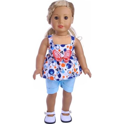 18 Inch Doll Clothes Beautiful Butterfly decoration Accessories Handmade clothes suit