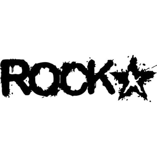 18cm*5.4cm GRAPHICS ROCK MUSIC STAR Fashion Vinyl Decals Motorcycle Car Stickers Car-styling Black/Silver S6-3626