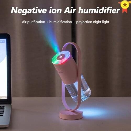 200ml Air Humidifier USB Ultrasonic Aroma Essential Oil Diffuser Romantic Soft Light Humidifier Mini Cool Mist Maker Purifier