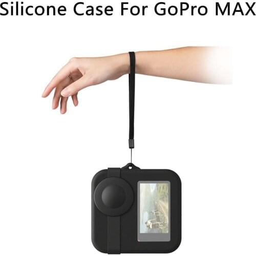 GoPro Accessories Silicone Case For GoPro MAX Lens Caps Protective Case Cover Body Soft Rubber Frame for Go Pro Max Camera