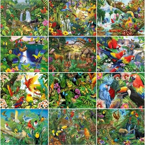 EverShine Diamond Embroidery Bird 5D DIY Full Drill Square Diamond Painting Animal Rhinestones Art Cross Stitch Kits Needlework