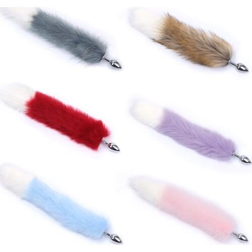 Fox Tail Anal Toys Plush Silica Gel Plug Sex Toys for Women Man Couple Gay BDSM Toy Cosplay Anal Tail Homosexual Animal Tail