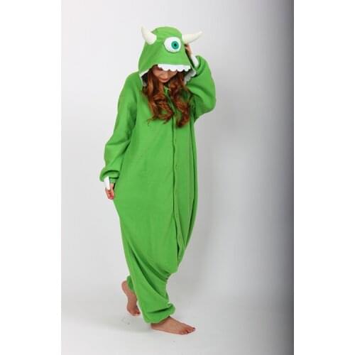 Anime Cosplay Mike Wazowski Adult Animal Pajamas Outfit Cosplay 2020