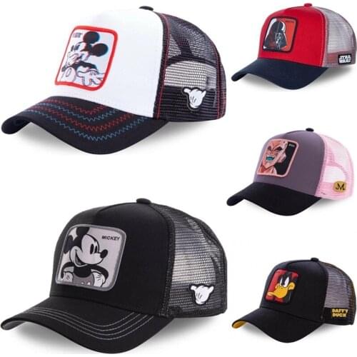 New Brand Anime Star Wars Mickey Snapback Cotton Baseball Cap Men Women Hip Hop Dad Mesh Trucker Hat Dropshipping