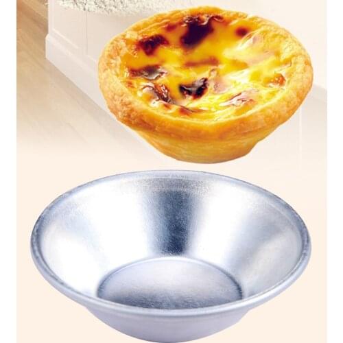 10 Pcs/bag Cake Style Tart Mold Pasteis De Nata Oven Bake Round Custard Tin Cake Tool tart mould