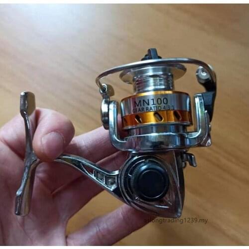Mini Spinning Reel Portable Winter Ice Angling Reels 4.3:1 Metal MN100 Carp Fishing Wheel pesca Tackle Ultralight 157g