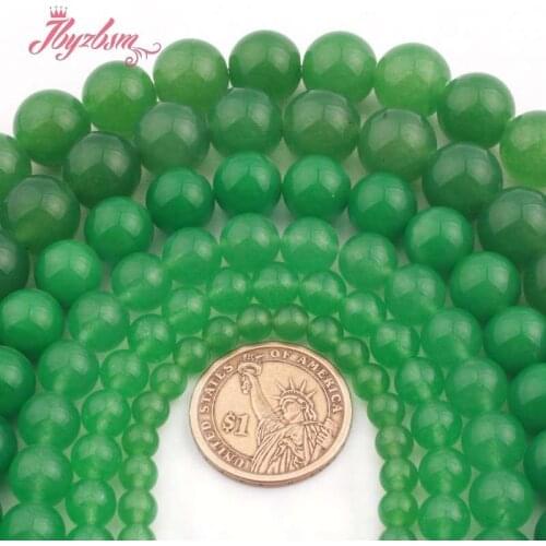 6,8,10,12mm Round Green Aventurine Jades Beads Smooth Stone Beads For Women DIY Necklace Bracelets Earring Jewelry Making 15"