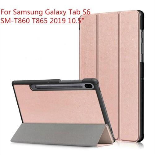 For Samsung Galaxy Tab S6 2019 T860 T865 10.5 Magnetic Case Smart Cover for Samsung Tab S6 SM-T860 SM-T865 Wake-Sleep Funda Case