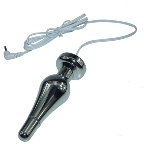 Electric wave physical shock therapy device metal anal plug breast massager electro butt sex toys