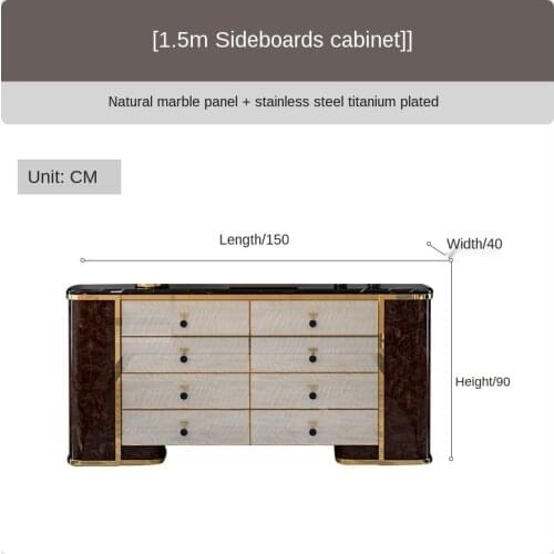 Hong Kong-style marble minimalist luxury porch cabinet sideboard cabinet high-end stall model room living room restaurant