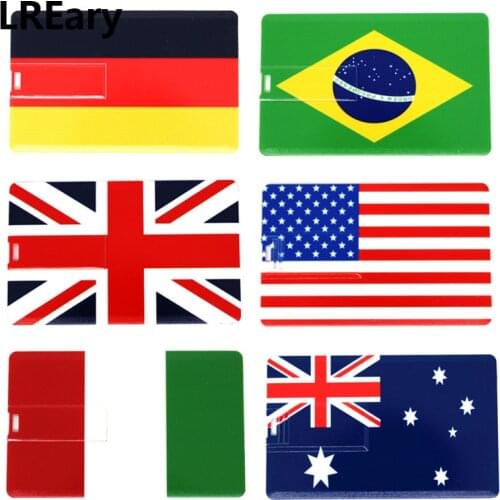 New Flag Gift USA Credit Card model usb flash drive memory stick pendrive pen drive 32gb 64gb 4gb 8GB 16gb Germany/Britain