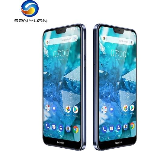 Original Nokia 7.1 4G CellPhone Unlocked 5.84'' 3GB RAM 32GB ROM 12MP 1/2 SIM Android SmartPhone Fingerprint LTE Mobile Phone
