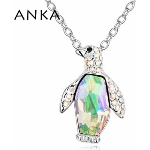 ANKA New Crystal Penguin Necklace main stone Crystals from Austria Animal Pendant Fashion Jewelry Necklace for women #102817