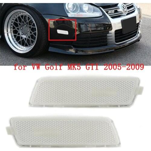 A Pair Front Clear Lens Bumper Side Marker Lamps Turn Signal Lamp Indicators For VW Golf MK5 GTI 2005-2009 Car Accessories