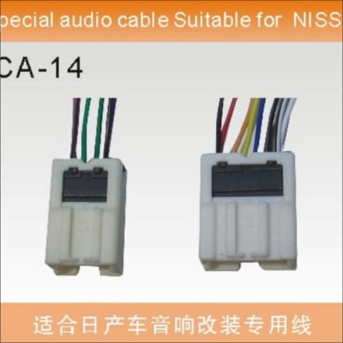 Plugs Into Factory Harness For Nissan Radio Power Wire Adapter / Aftermarket Stereo Cable / Male DIN To ISO