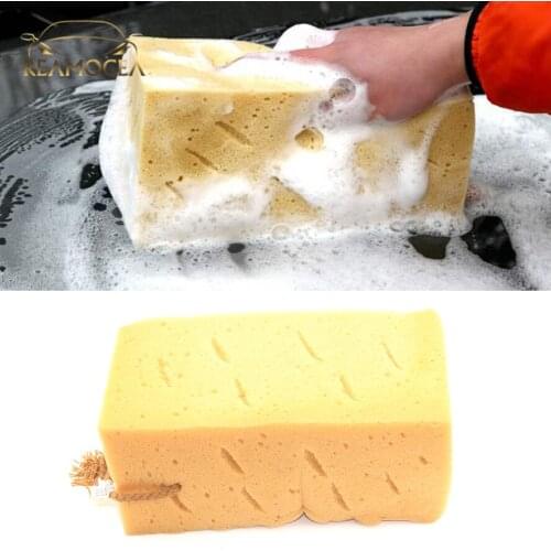 Reamocea 1x Coral Washer Washing Cleaning Sponge Block Honeycomb Car Glass Window Body Door Cleaning Cloth Windshield Cleaner