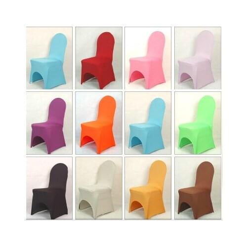 Promotion Colourful Household Chair Covers Spandex Elastic Wedding Chair Cover Thick Hotel Banquet Chair Covering Free shipping