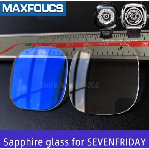 Sapphire watch crystal For M2/02 M1 S1 P1 Q1 V1 V2 series Square shape Round pot shape Watch glass parts for SEVENFRIDAY