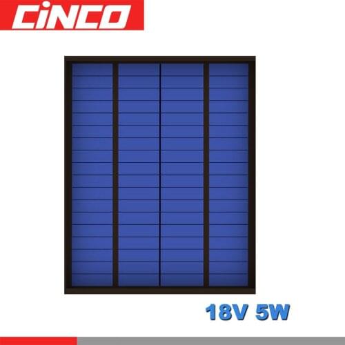 18V 278mA 5Watt 5W Poly Panel Solar Standard PET monocrystalline Silicon charge for 12V Battery Charge Module Mini Solar Cell