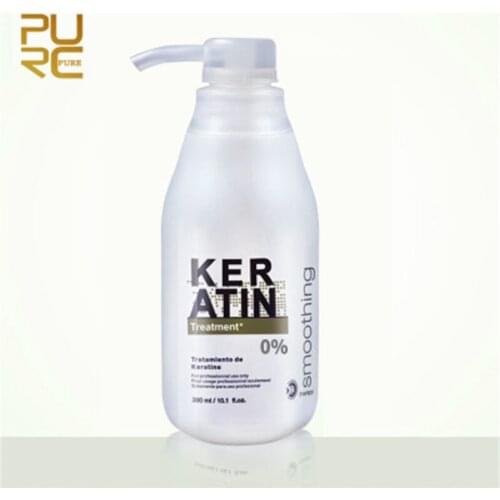 PURC Hot Sale 300ml No Formaldehyde Brazilian Keratin Hair Treatment Make Hair Straightening Repair Damaged Hair Care Product