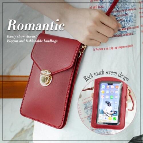 2020 NEW touchable PU Leather Change Bag Wallet Gift Touches Screen Mobile Phone Women leather change bag