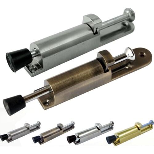 Zinc Alloy Telescopic Door Stopper Silver Spring Loaded Step-On Door Holder Door Stops For Household Hardware