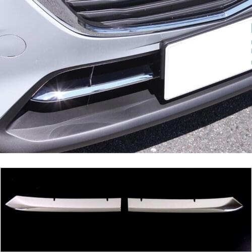 UBLUEE For Mazda CX-3 CX3 2017 2018 2019 Accessories car Front Bumper Grill Bottom Cover trim cover Exterior ABS Chrome Sticker
