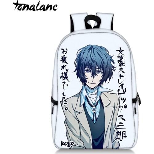Bungou Stray Dogs Season 3D Backpack Atsushi Dazai Chuya School Bags for Teenage Girls Boys Daily Backpack Casual Travel Bags