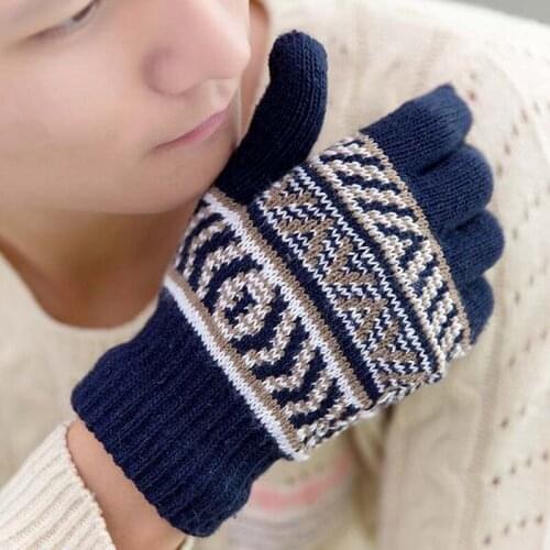 XEONGKVI 2018 New Autumn Winter Warm Men Gloves Mittens Brand Fashion Knitted Cycling Handschoenen Long 22cm