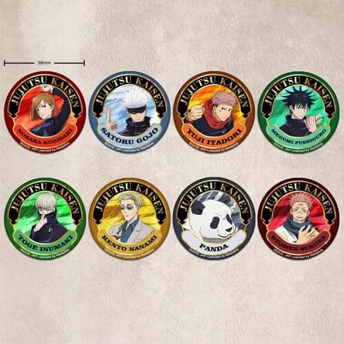 Jujutsu Kaisen Badges Anime Cosplay Satoru Gojo Sukuna Yuji Itadori Megumi Fushiguro Costumes Accessories Pins Gifts
