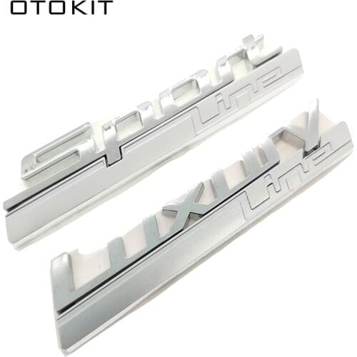 1PCS 3D ABS Sport LINE Luxury LINE Side emblem For BMW 2 3 4 5 7 Series GT Fender Luxury-Line Badge Car Sticker Car Styling