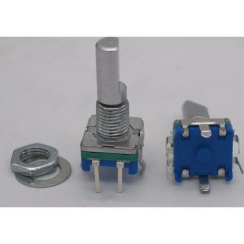 10pcs Rotary encoder,code switch/EC11/digital potentiometer,with switch,5Pin, handle length 20mm,free shipping