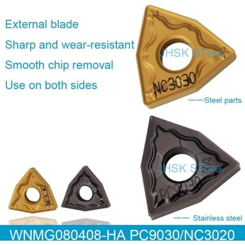 10PCS WNMG080408-HA WNMG432 High-quality carbide CNC lathe blade WNMG turning tool insert for steel parts stainless steel
