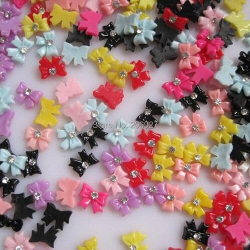 #20 30pcs Cute Mix Bow Shape Nail Resin Decoration Outlooking