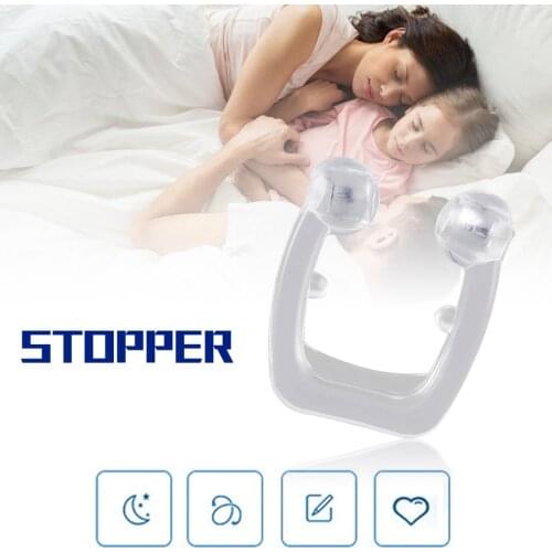 2020 Portable Soft Health Silicone Anti Snoring Relieve Nasal Congestion Snoring Devices Ventilation Anti-snoring Nose Clip