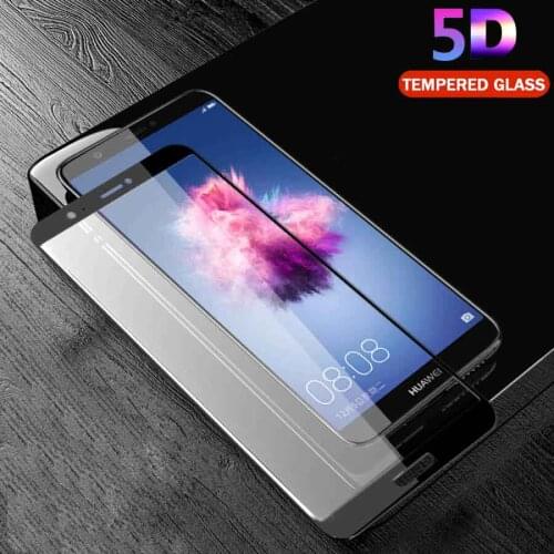 2pcs 5D Tempered Glass on the For Huawei P Smart Glass Film FIG-LX1 Full Cover Edge to Edge Huawei P Smart Screen Protector