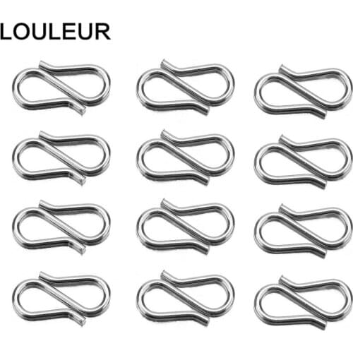 30Pcs Stainless Steel S Shape Bracelet Necklace Pendant Connector Bail Clasps Claw Charms Bracelet Hooks Crimps End Jewelry maki