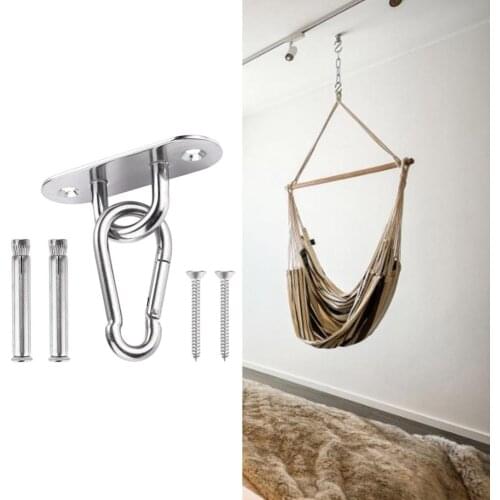 360 Degree Heavy Duty Swing Fixed Buckles Hook Hanger Stainless Steel Fixed Hook For Yoga Hammock Sandbag Lounger Chairs Swings