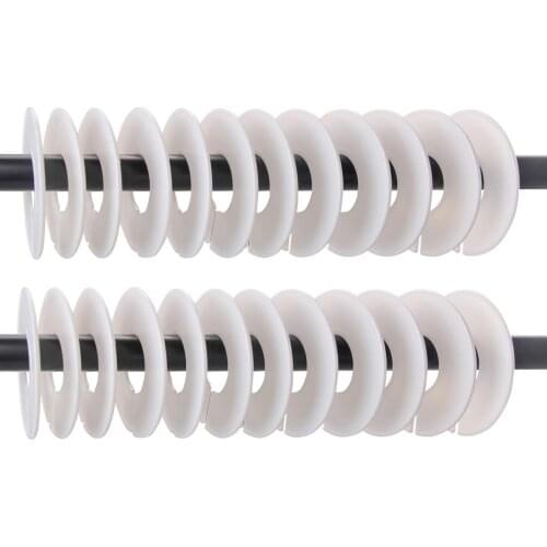 40 Pcs/set White Round Clothing Rack Hanger Size Dividers Closet Wardrobe Sales Shopping Mall Clothing Round Ring Size Dividers